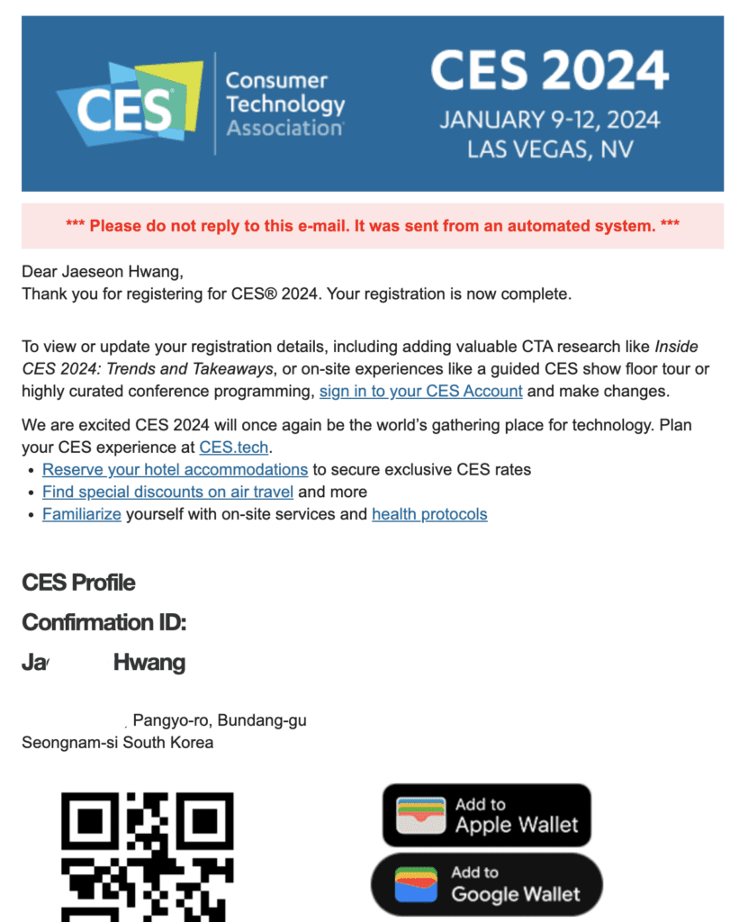 CES Confirm Letter