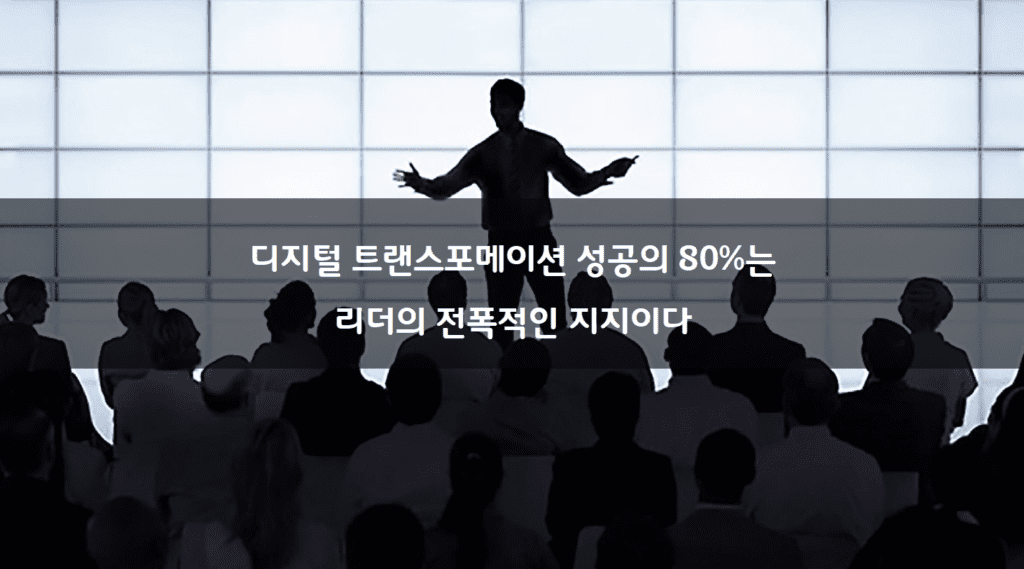 디지털 트랜스포메이션 성공 핵심: 경영진의 전폭적인 지지가 성공의 80%